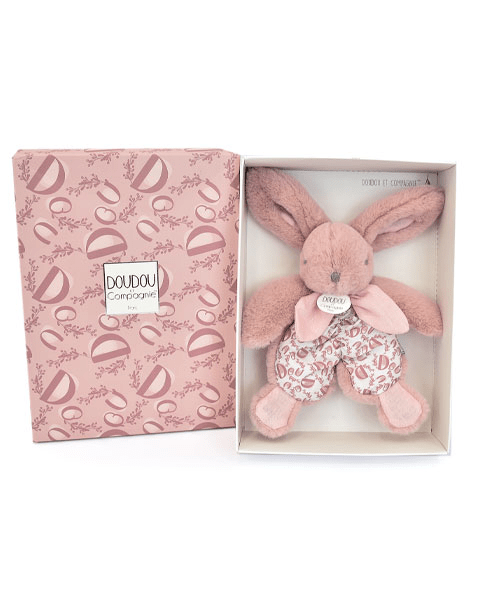 Iepuras Doudou - jucarie de plus, 18 cm, roz - Doudou et Compagnie - Publisol.ro