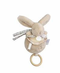 Iepuras muzical Doudou   ,   bej, 20 cm - Doudou et Compagnie