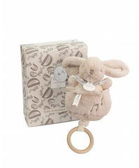 Iepuras muzical Doudou   ,   bej, 20 cm - Doudou et Compagnie