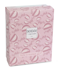 Iepuras muzical Doudou   ,   roz, 20 cm - Doudou et Compagnie