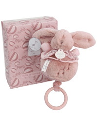 Iepuras muzical Doudou , roz, 20 cm - Doudou et Compagnie - Publisol.ro