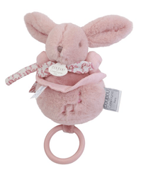 Iepuras muzical Doudou , roz, 20 cm - Doudou et Compagnie - Publisol.ro