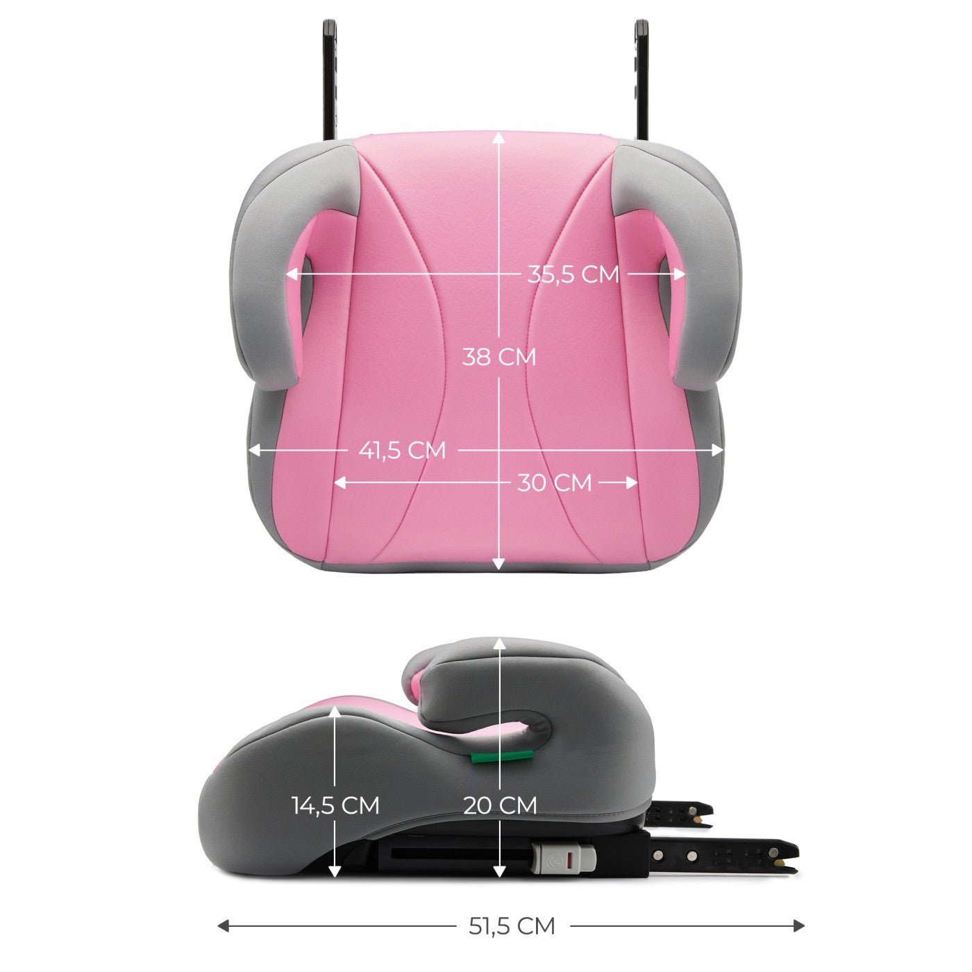 Inaltator auto Kinderkraft boost, i - size 135 - 150 cm, rose pink - Publisol.ro