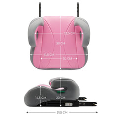 Inaltator auto Kinderkraft boost, i - size 135 - 150 cm, rose pink - Publisol.ro
