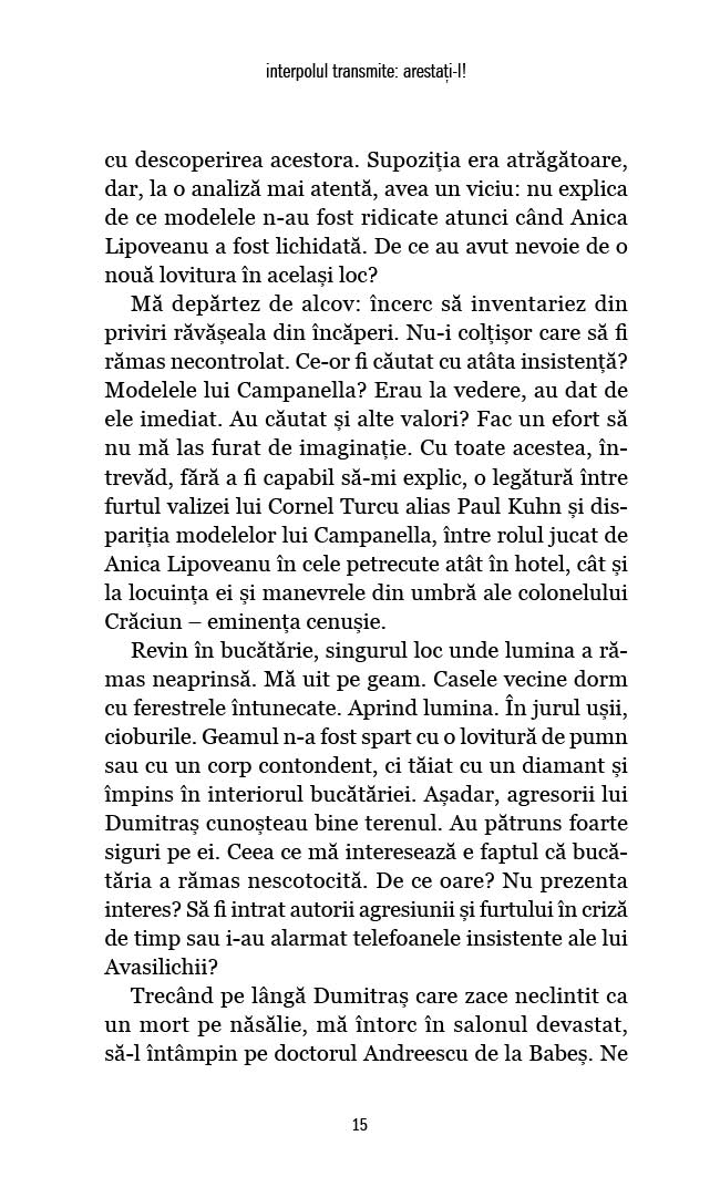 Interpolul transmite: arestati-l ! (continuarea cartii Suspecta moarte a lui Mario Campanella) Ed. digitala - Publisol.ro