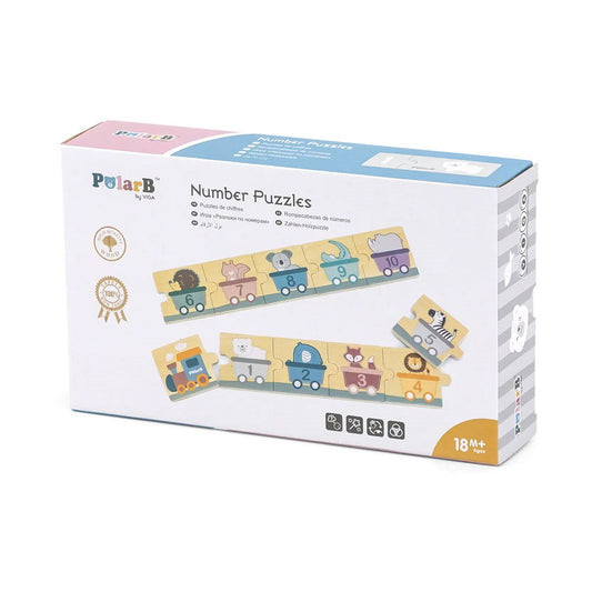 Invatam numerele!, puzzle din lemn, nordic color, Viga Toys - Publisol.ro