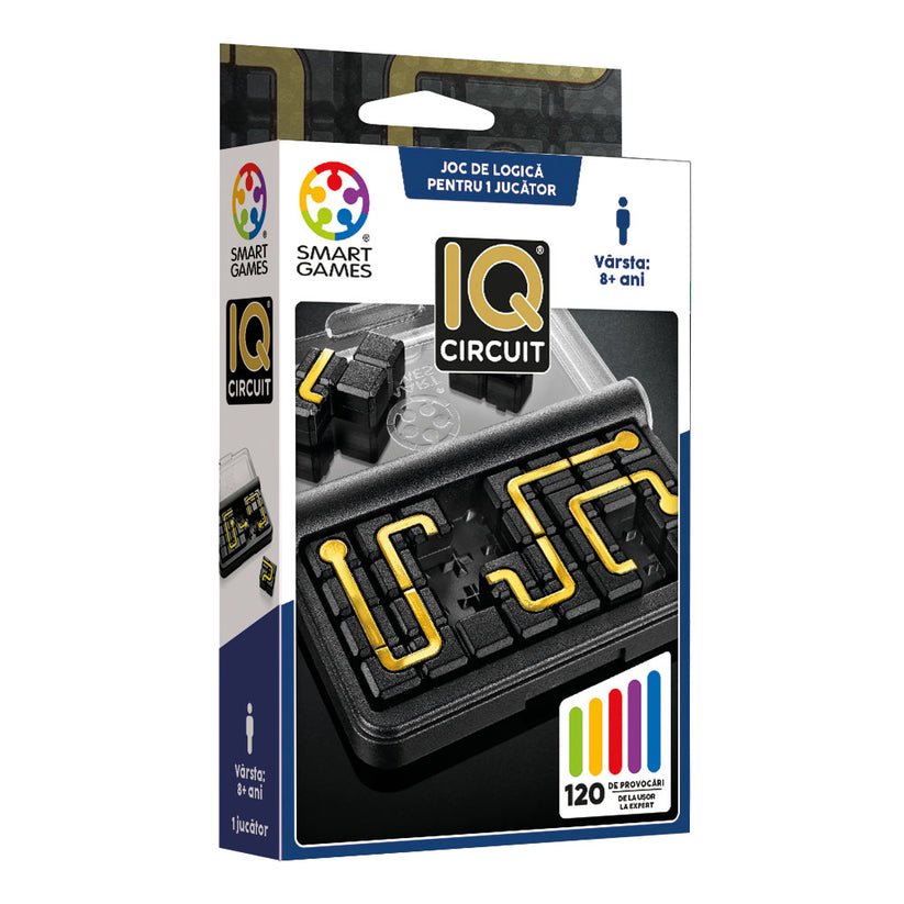 IQ Circuit, joc de logica cu 120 de provocari, 8+ ani, editie lb. Romana, Smart Games - Publisol.ro