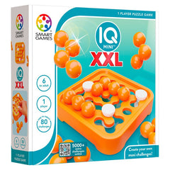 IQ Mini XXL, joc de logica cu 80 de provocari, 6+ ani, editie internationala, Smart Games - Publisol.ro