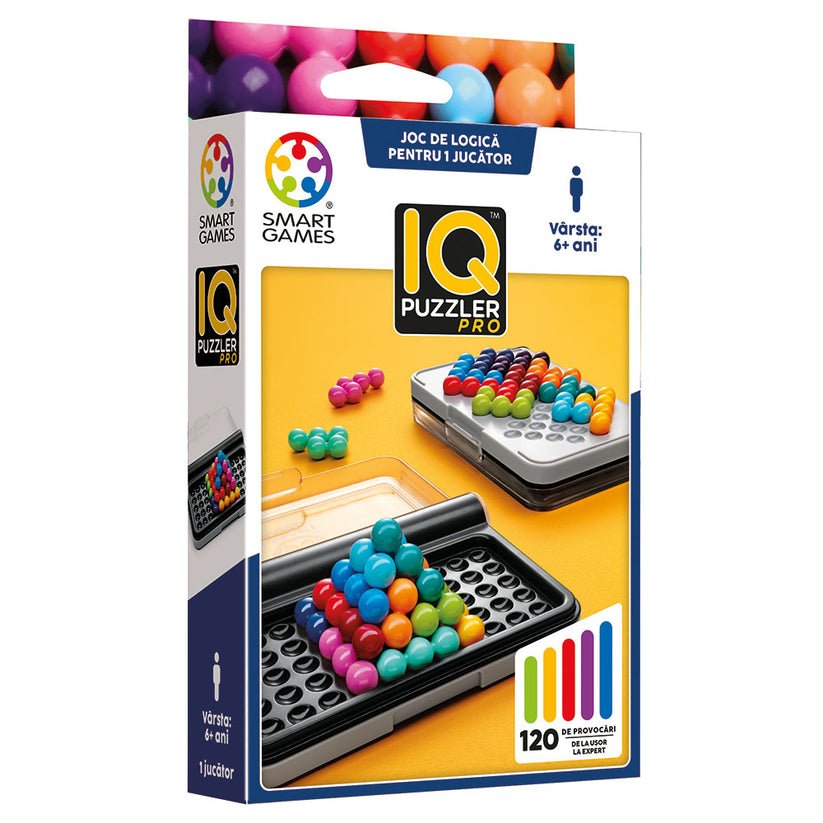 IQ Puzzler Pro, joc de logica cu 120 de provocari, 8+ ani, editie lb. Romana, Smart Games - Publisol.ro