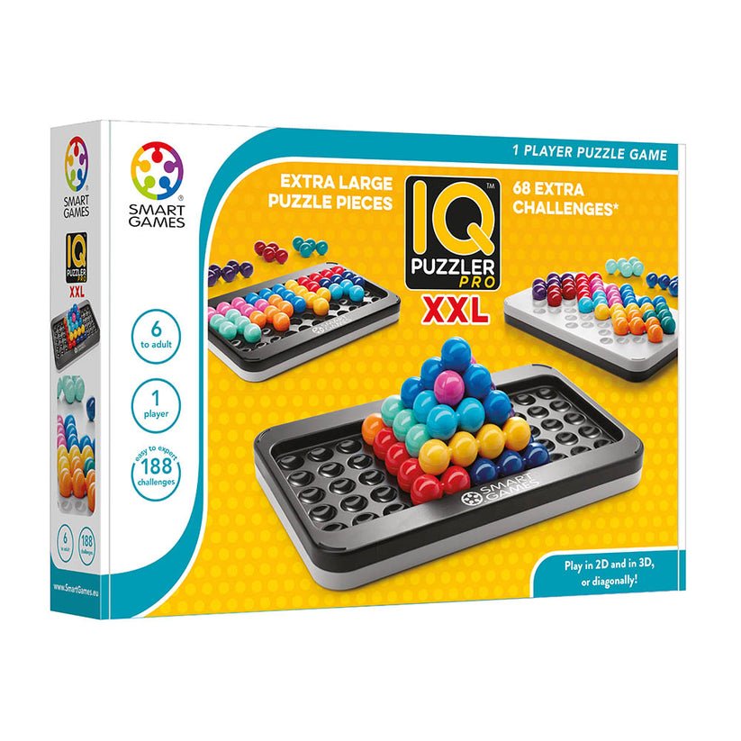 IQ Puzzler Pro XXL, joc de logica cu 188 de provocari, 6+ ani, editie internationala, Smart Games - Publisol.ro