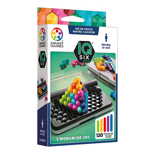IQ Six Pro, joc de logica cu 120 de provocari, 8+ ani, editie lb. Romana, Smart Games - Publisol.ro