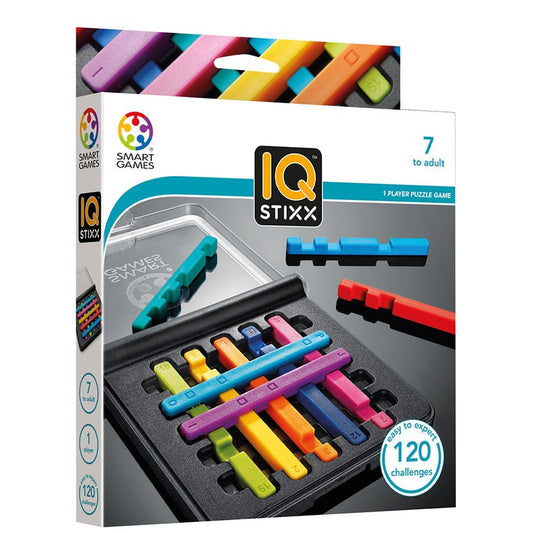 IQ Stixx, joc de logica cu 120 de provocari, 7+ ani, editie internationala, Smart Games - Publisol.ro