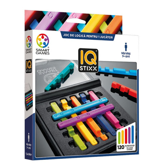 IQ Stixx, joc de logica cu 120 de provocari, 7+ ani, editie lb. Romana, Smart Games - Publisol.ro
