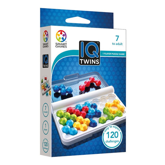 IQ Twins, joc de logica cu 120 de provocari, 7+ ani, editie internationala, Smart Games - Publisol.ro