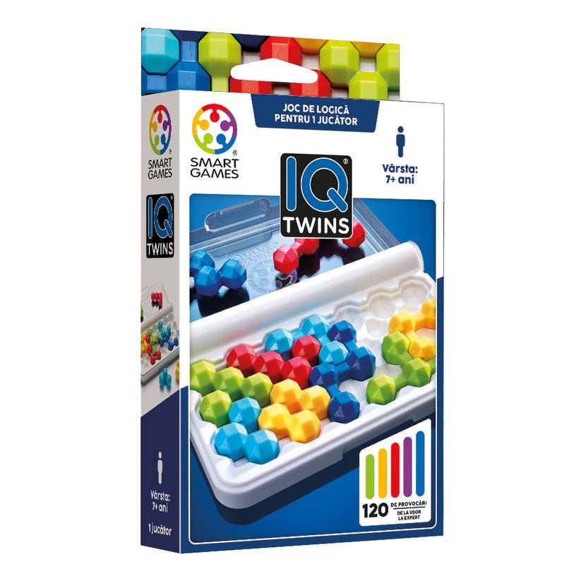 IQ Twins, joc de logica cu 120 de provocari, 7+ ani, editie lb. Romana, Smart Games - Publisol.ro