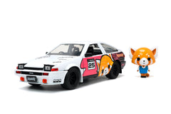 Jada aggretsuko set masinuta metalica si figurina aggretsuko si toyota trueno scara 1:24, Simba - Publisol.ro