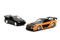 Jada fast & furious legacy series set 2 masinute metalice honda civic si mazda rx - 7 scara 1:32, Simba - Publisol.ro