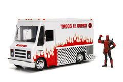 Jada marvel set camionul de mancare scara 1:24 si figurina metalica deadpool, Simba - Publisol.ro