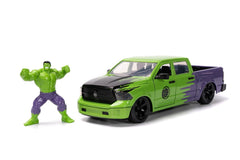 Jada marvel set figurina hulk si masinuta metalica ram 1500 2014 scara 1:24, Simba - Publisol.ro