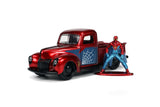 Jada marvel set masinuta metalica ford pick up scara 1:32 si figurina metalica spider man, Simba - Publisol.ro