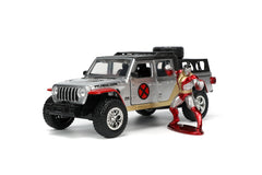 Jada marvel set masinuta metalica jeep gladiator scara 1:32 si figurina din metal colossus, Simba - Publisol.ro