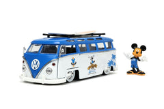 Jada masina din metal volkswagen t1 bus scara 1 la 24 si figurina mickey mouse, Simba - Publisol.ro