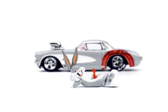 Jada masinuta metalica bugs bunny 1957 chevrolet corvette 1:24, Simba - Publisol.ro