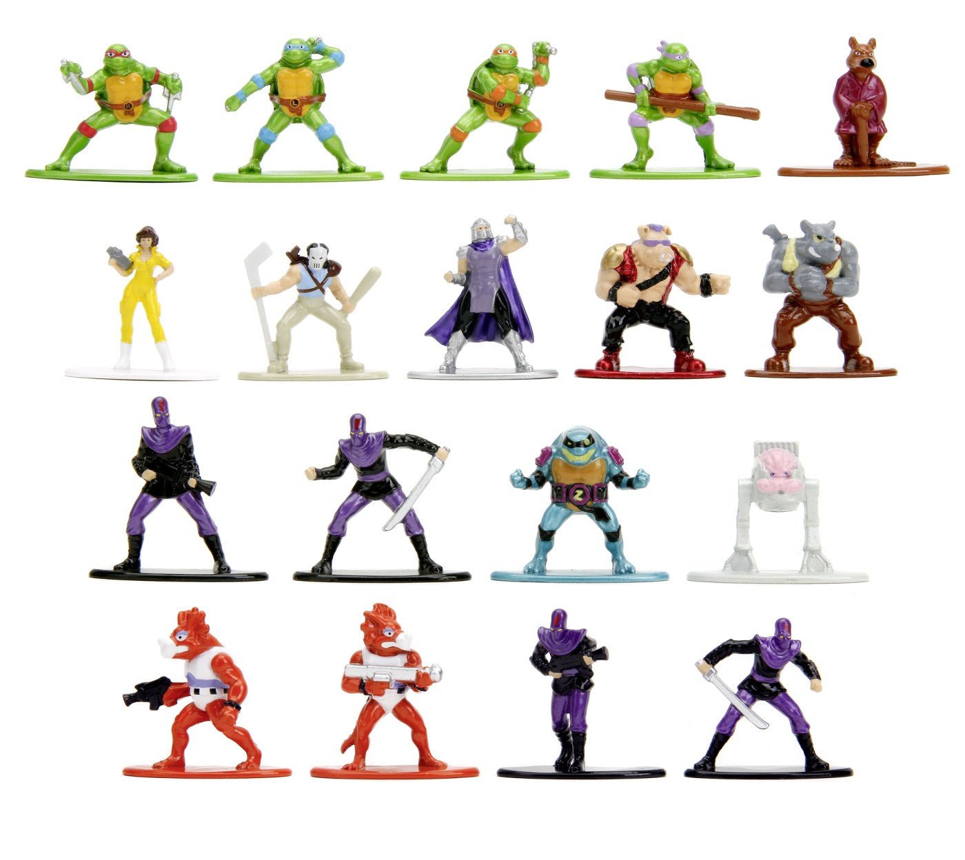 Jada nanofigurine metalice testoasele ninja 18 figurine 4cm, Simba - Publisol.ro