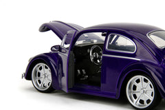 Jada wednesday set masinuta metalica volkswagen beetle 1:24 si figurina metalica wednesday 7cm, Simba - Publisol.ro