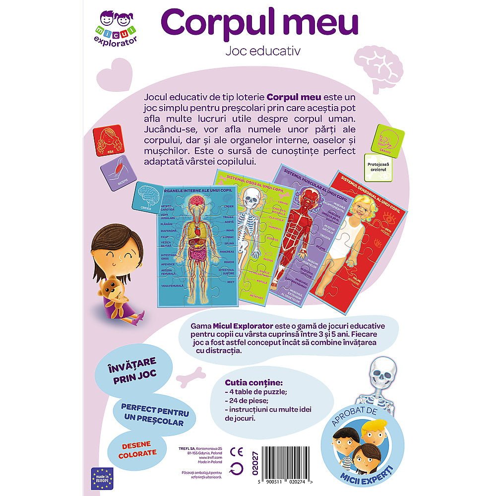 Joc corpul meu micul explorator, Trefl - Publisol.ro