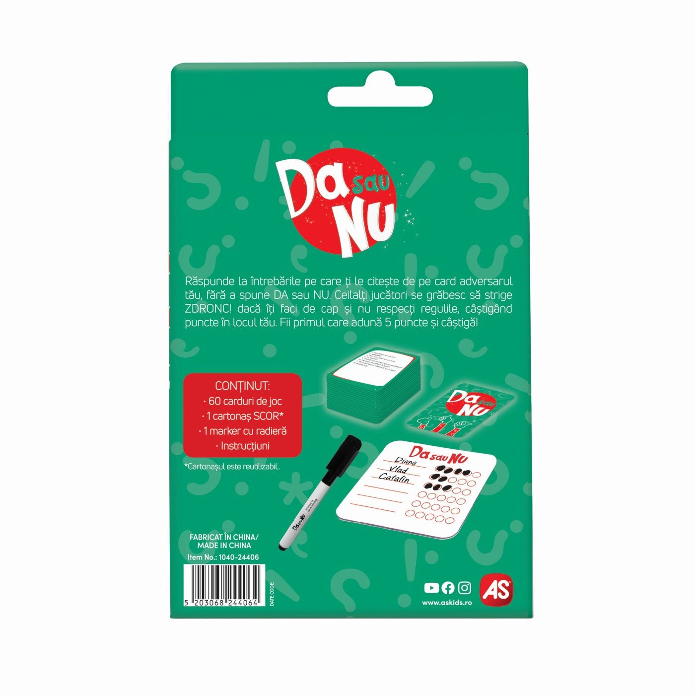 Joc de carti da sau nu, AS - Publisol.ro