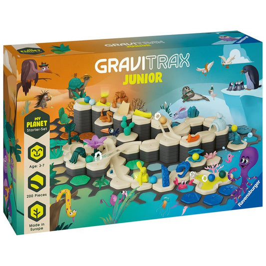 Joc de constructie Gravitrax Junior pentru copii de la 3 ani - My Planet - Set de baza, Planeta, Ravensburger - Publisol.ro