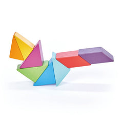 Joc de construit magnetic, din lemn premium - Designer Magblocs - 8 piese - Tender Leaf Toys - Publisol.ro