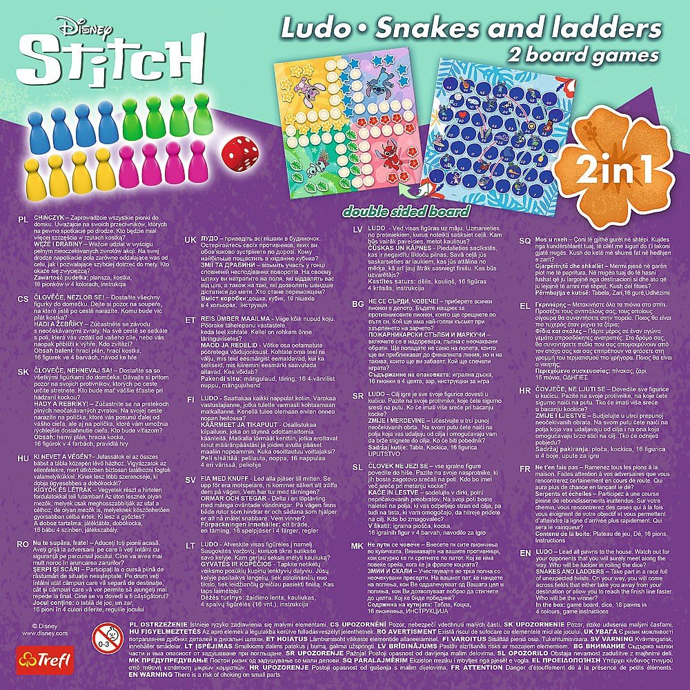Joc Disney Stitch 2 in 1 ludo si serpisori scari - Publisol.ro