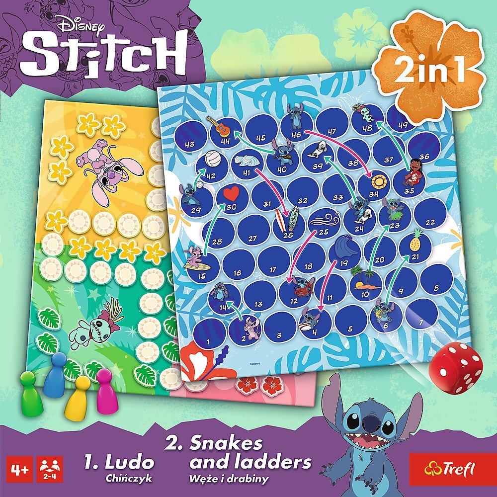 Joc Disney Stitch 2 in 1 ludo si serpisori scari - Publisol.ro