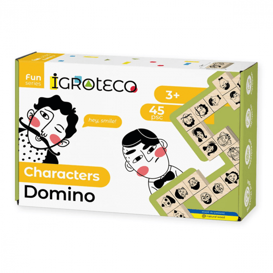 Joc Domino din lemn - , zPersonaje, 45 piese - Igroteco - Publisol.ro