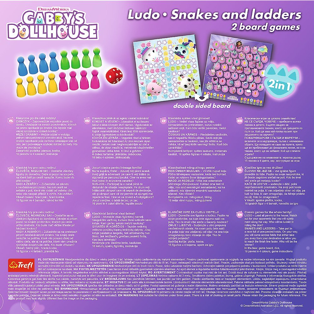 Joc dream works Gabbys house 2 in 1 ludo si serpisori scari - Publisol.ro