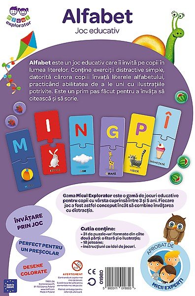 Joc educativ alfabetul micul explorator, Trefl - Publisol.ro
