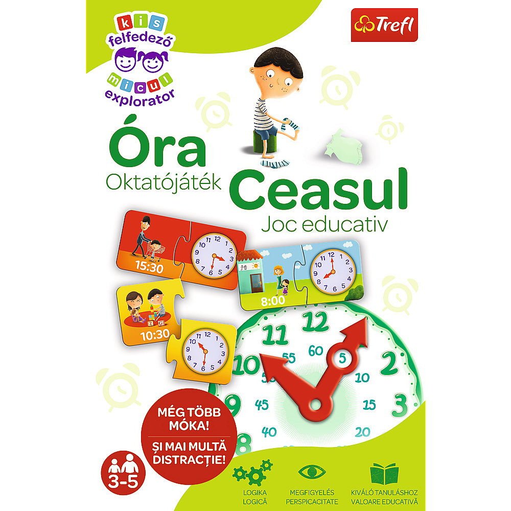 Joc educativ invata ceasul micului explorator, Trefl - Publisol.ro