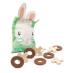 Joc logic X și Zero, din lemn premium - Tic Tac Toe - 9 piese - Tender Leaf Toys - Publisol.ro