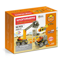 Joc magnetic de constructie Magformers Amazing Construction Set - Utilaje de constructii, 50 piese - Publisol.ro