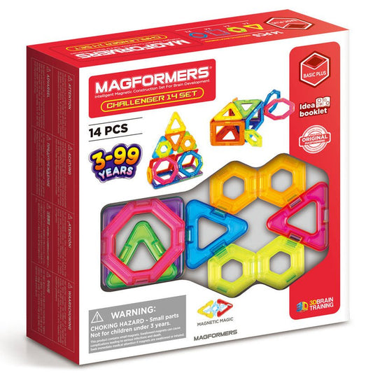 Joc magnetic de constructie Magformers Challenger Set - Extra Provocari, 14 piese - Publisol.ro