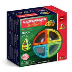 Joc magnetic de constructie Magformers Curve Set - Curbe, 20 piese - Publisol.ro
