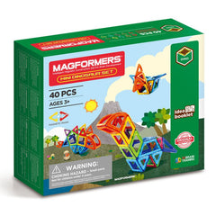 Joc magnetic de constructie Magformers Mini Dinosaur Set - Dinozauri, 40 piese - Publisol.ro