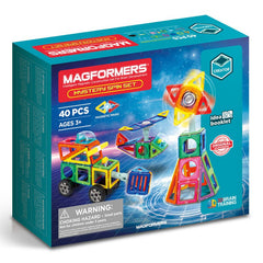 Joc magnetic de constructie Magformers Mystery Spin Set - cu Element Rotativ, 40 piese - Publisol.ro