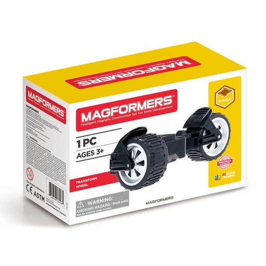 Joc magnetic de constructie Magformers Transform Wheels Set - Accesorii cu Roti, 1 piesa - Publisol.ro