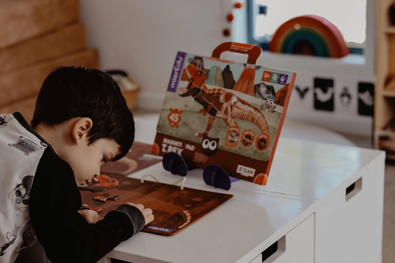 Joc magnetic educativ - Tyrannosaurus Rex - mierEdu - Publisol.ro