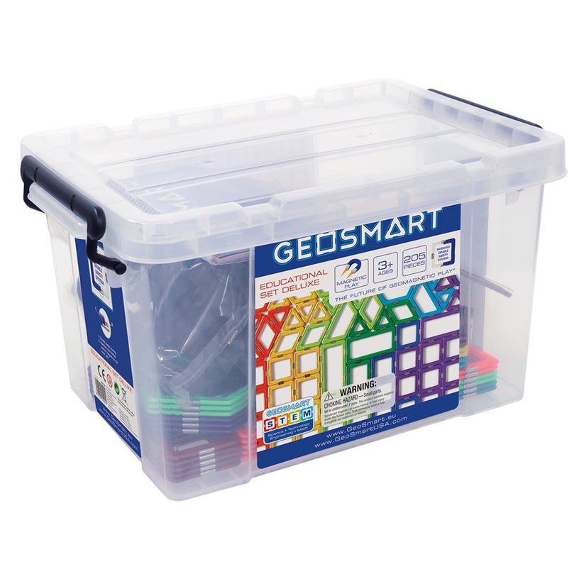 Joc magnetic Geo Smart, Educational Set deluxe, Setul educational deluxe, 205 piese, Smart Games - Publisol.ro