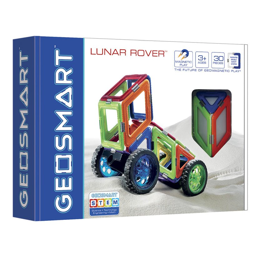 Joc magnetic Geo Smart, Lunar Rover, Masina spatiala, 30 piese, Smart Games - Publisol.ro