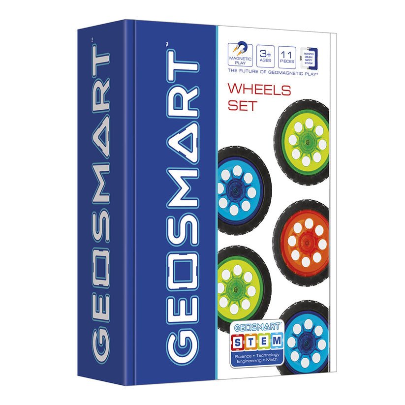 Joc magnetic Geo Smart, Wheel Set, Set de roti, 11 piese, Smart Games - Publisol.ro